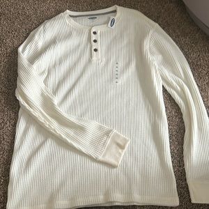 Ana waffle knit long sleeve shirt